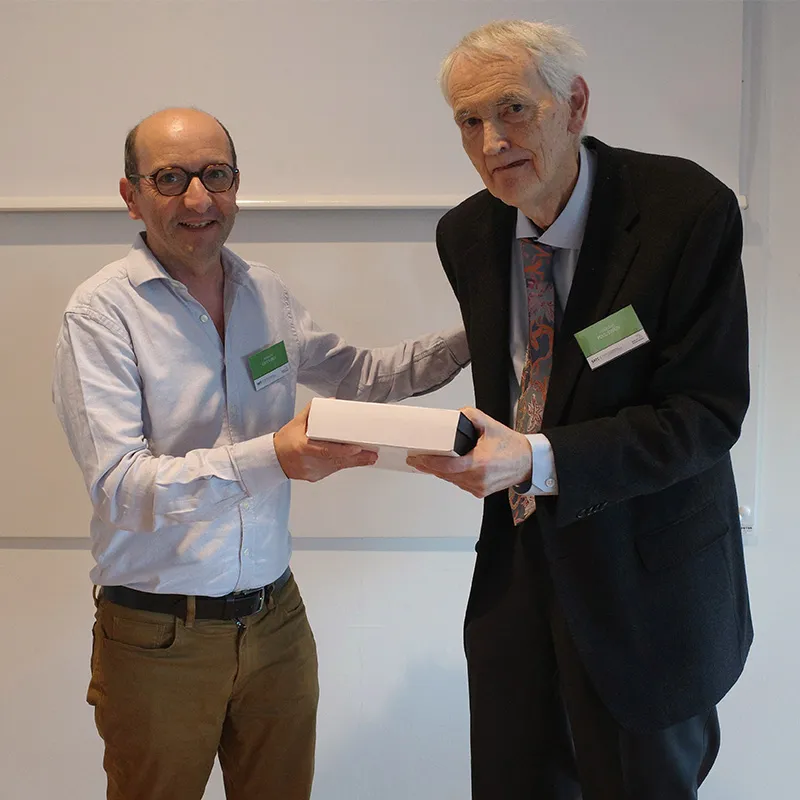 Professor Xavier Dray welcomes Professor Paul Swain as the inaugural honorary member of iCARE.